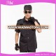 Wholesale high quality black fashion cheap security guard uniform