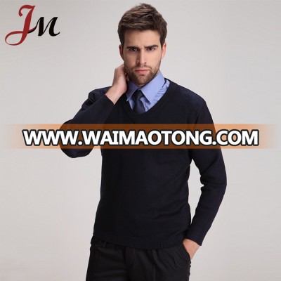 High quality mens winter knitted black sweater work wear security guard uniform